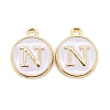 Golden Plated Alloy Charms X-ENAM-S118-01N-1