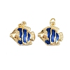 Brass Enamel Fish Pendants LS-KK-I377-05G-A01-1