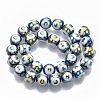 Electroplate Glass Beads Strands EGLA-T012-02-2