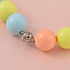 Solid Chunky Bubblegum Acrylic Ball Beaded Kid Necklaces NJEW-JN01393-01-4