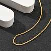 Brass Wheat Chains Necklaces for Women NJEW-D302-24G-2