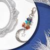 Natural & Synthetic Mixed Gemstone Chip Pendant Decorations HJEW-JM01685-02-2