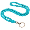 Rose Silicone ID Card Neck Strap Card Holder NJEW-SW00028-01-1