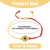 10Pcs 5 Colors Alloy Sunflower Link Bracelets Set BJEW-FI0001-62-2