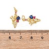 Brass Micro Pave Cubic Zirconia Pendants KK-C143-04G-3