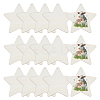 15Pcs Unfinished Wood Pendant Decorations WOOD-DC0001-25A-1