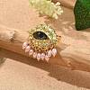 Evil Eye Alloy Adjustable Rings RJEW-A057-02G-2