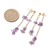 Natural Mixed Stone Dangle Earring EJEW-JE05947-3