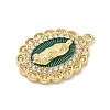 304 Stainless Steel Enamel with Crystal Rhinestone Pendants STAS-G371-03G-01-2