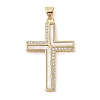 Brass Micro Pave Cubic Zirconia Pendants KK-I712-52G-02-1