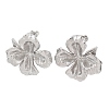 304 Stainless Steel Flower Stud Earrings EJEW-K268-76P-4