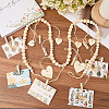 Wall Hanging Photo Display with Wooden Beads Garland AJEW-WH20011-54E-4