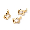 Brass Micro Pave Clear Cubic Zirconia Pendants LS-ZIRC-M118-03G-RS-1