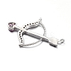 Brass Micro Pave Cubic Zirconia Pendants ZIRC-L085-86P-2