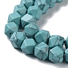 Synthetic Dyad Turquoise Star Cut Round Beads Strands G-M418-C02-01-4