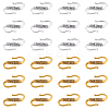 100Pcs 2 Colors Tibetan Style Alloy S-Hook Clasps TIBE-PH0001-40-1