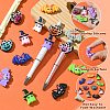15Pcs 15 Styles Halloween Theme Silicone Focal Beads SIL-CJ0002-05-3