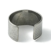 Non-Tarnish 304 Stainless Steel Grooved Open Cuff Ring RJEW-L110-044P-3