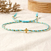 Mother's Day Adjustable Brass Bead Braided Bead Bracelets YE2550-11-3