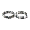 Rectangle Natural Tree Agate Beads Stretch Bracelets for Women Men BJEW-Z149-01C-4