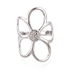 Adjustable 304 Stainless Steel Cuff Rings for Women RJEW-N052-22P-2
