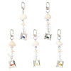 ABS Plastic Imitation Pearl & Acrylic & Synthetic Turquoise & Shell Pendant Decorations KEYC-FS00038-02-4