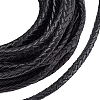 5M Braided Leather Cord with Core WL-BBC0001-01B-02-1