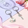 Valentine's Day Key & Heart Alloy Split Keychain KEYC-YW00054-4