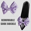 Detachable Ribbon Satin Bowknot Shoe Decoration AJEW-WH0502-33H-1
