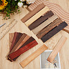 15Pcs 15 Colors Wood Blank Bookmarks for DIY Engraved Craft WOOD-ME0001-05-4