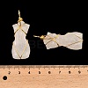 Natural Quartz Crystal Pendants G-K338-30G-08-3