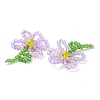 Handmade Glass Beaded Woven Cabochons GLAA-C028-01E-3