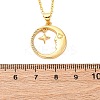 Brass Micro Pave Clear Cubic Zirconia Pendant Necklaces NJEW-S438-05B-G-5