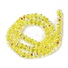 Transparent Electroplate Glass Beads Strands GLAA-Q099-C01-05-2