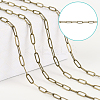 10M Brass Paperclip Chains CHC-SP0001-08B-AB-3