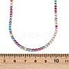 925 Sterling Silver Pave Colorful Cubic Zirconia Tennis Necklaces for Women NJEW-C096-01A-P01-5