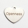 Non-Tarnish 201 Stainless Steel Heart Pendants LS-STAS-L165-C11-1