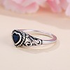 Brass Micro Pave Cubic Zirconia Finger Rings for Women FS-WGE7315-03-5