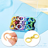 12Pcs 12 Colors Alloy Spring Gate Clasps FIND-TA0008-03-4