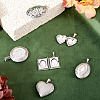6Pcs 6 Styles 316 Stainless Steel Locket Pendants STAS-TA0003-24-5