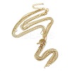 Brass Box Chains Lariat Necklace LS-NJEW-P289-09G-2