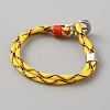 Survival Polyester Cord Bracelet with Alloy Anchor Clasps BJEW-WH0018-53D-2