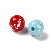 Opaque & Spray Painted Acrylic Beads OACR-G049-01-2