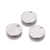 Tarnish Resistant 304 Stainless Steel Textured Pendants LS-STAS-I098-01-10mm-P-3