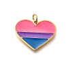Pride 304 Stainless Steel Enamel Pendants LS-STAS-B079-01G-17-1