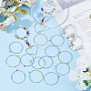 80Pcs 2 Colors 316 Surgical Stainless Steel Hoop Earrings Findings STAS-DC0016-50A-4