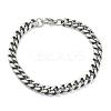 Tarnish Resistant Men's 304 Stainless Steel Cuban Link Chain Bracelets STAS-A051-04B-1