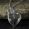 Clear Glass with Dandelion Inside Pendant Necklaces FS-WG96F40-03-1
