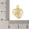 Brass Micro Pave Clear Cubic Zirconia Pendants KK-M297-21G-3