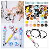 120Pcs Flat Round Food Grade Eco-Friendly Silicone Beads SIL-WR0001-04B-5